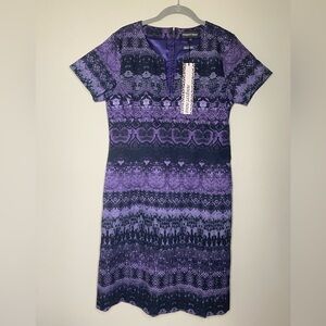 Newport News Purple Dress 10 NWT